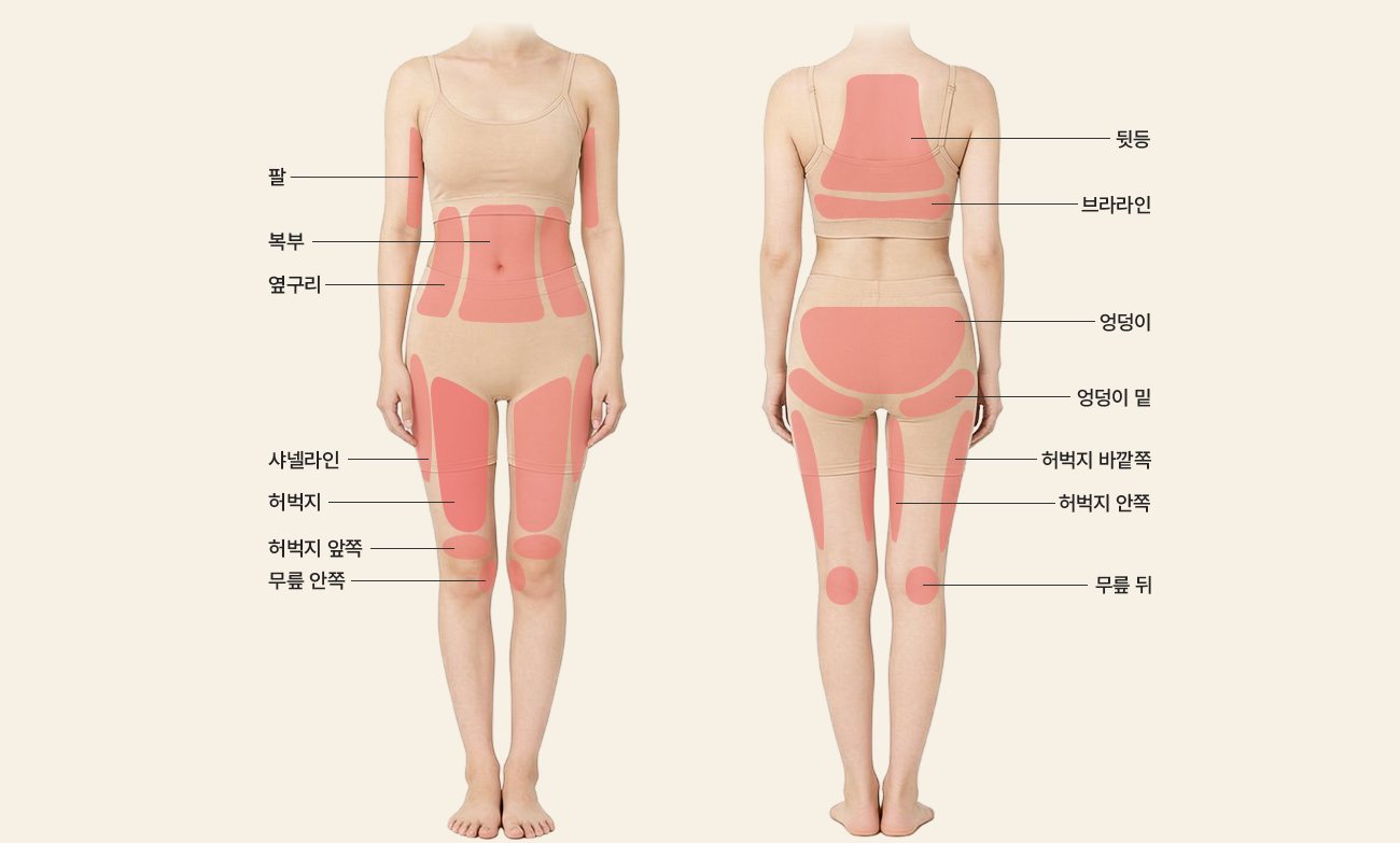 허벅지 · 샤넬라인 지방흡입 (Thigh & Saddlebag Liposuction) 안내 이미지 - 강남 서울 셀이즈랩의원